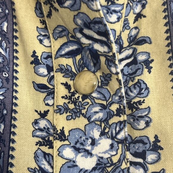 Walls Cowgirl Ranch Wear Women’s Western Snap Shirt Medium Floral Stripe  (flaw) - Picture 3 of 14
